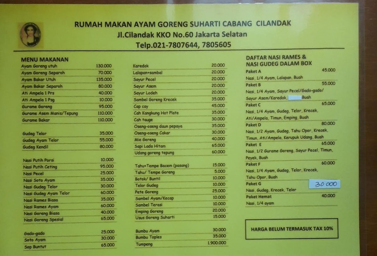 Ayam Goreng Suharti Ragunan Photo Menu 4