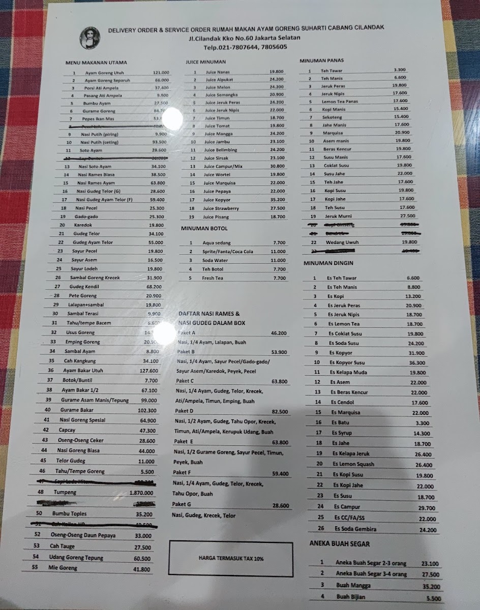 Ayam Goreng Suharti Ragunan Photo Menu 7