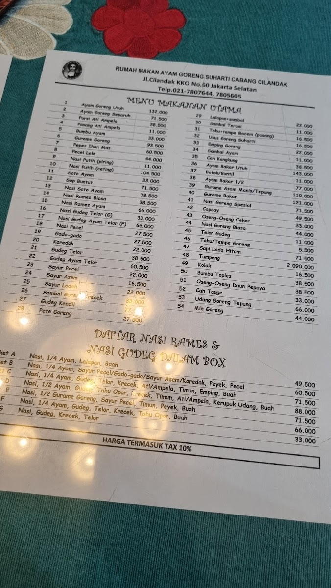 Ayam Goreng Suharti Ragunan Photo Menu 8