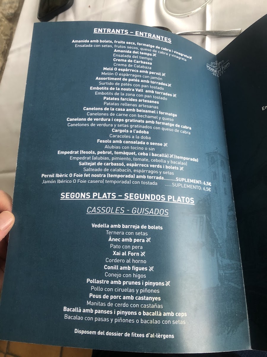 Restaurant El Forn Photo Menu 2