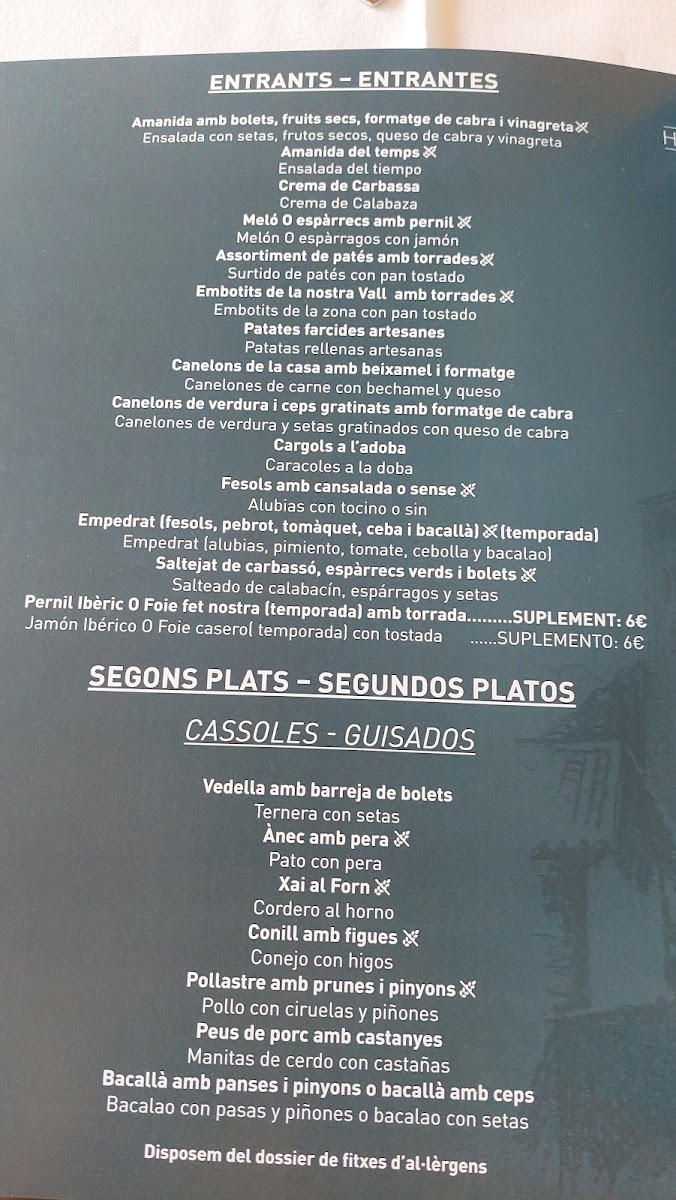 Restaurant El Forn Photo Menu 3