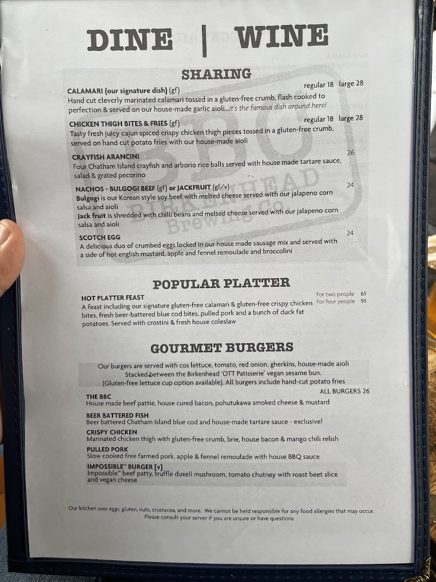 BBC Tasting Studio by Birkenhead Brewing Co. Photo Menu 3