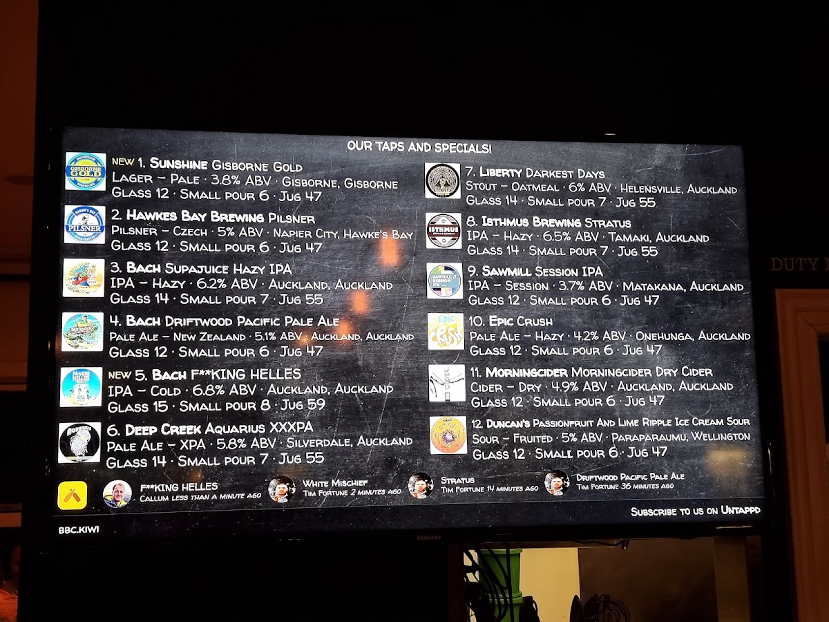 BBC Tasting Studio by Birkenhead Brewing Co. Photo Menu 4