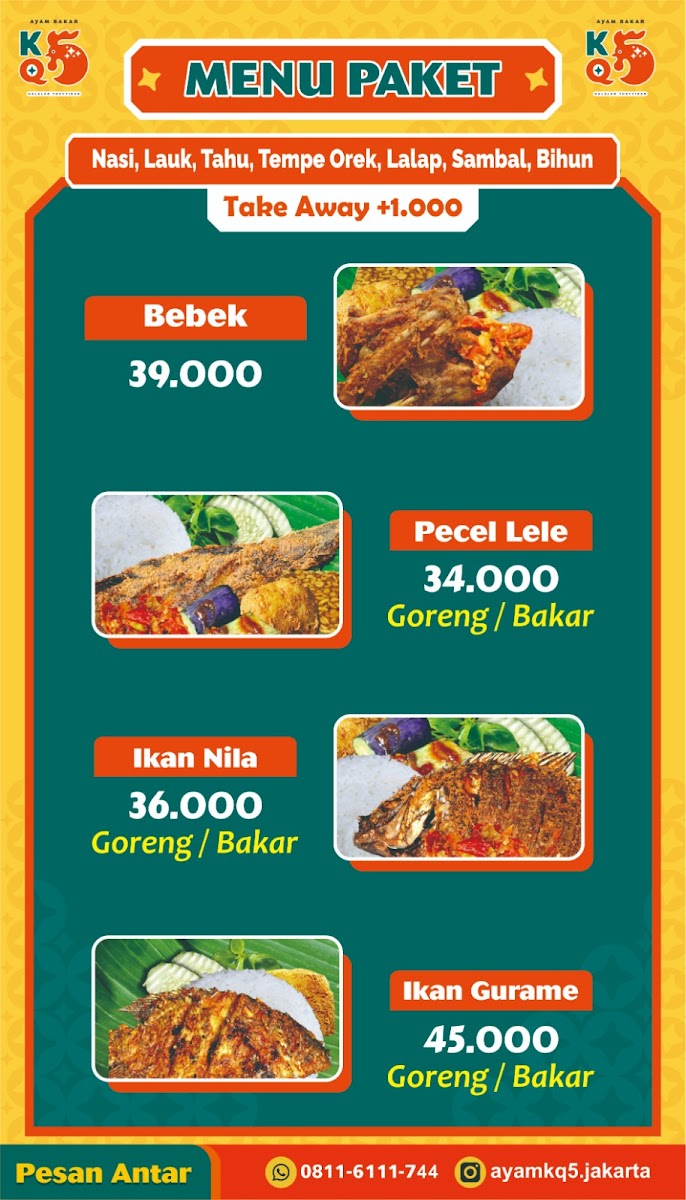 Ayam Bakar KQ5 Pondok Kelapa Photo Menu 3