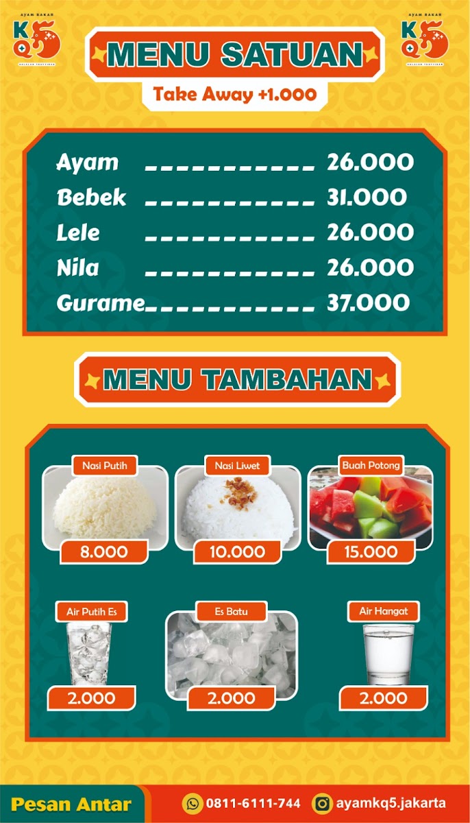 Ayam Bakar KQ5 Pondok Kelapa Photo Menu 7