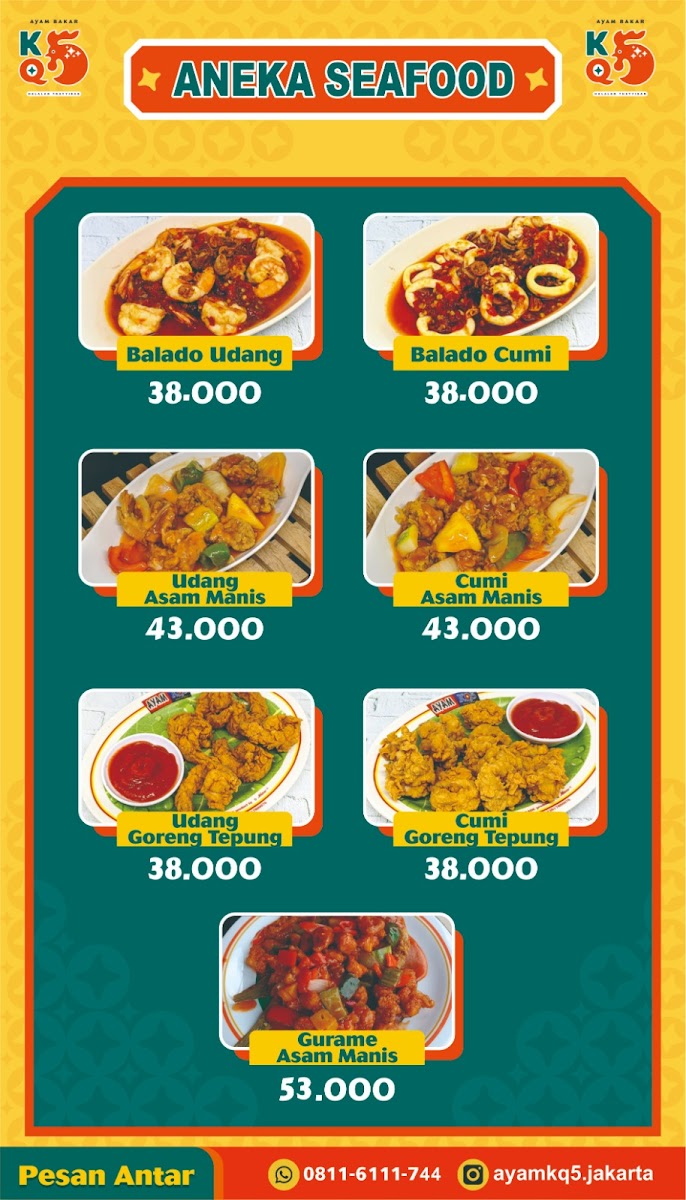Ayam Bakar KQ5 Pondok Kelapa Photo Menu 9