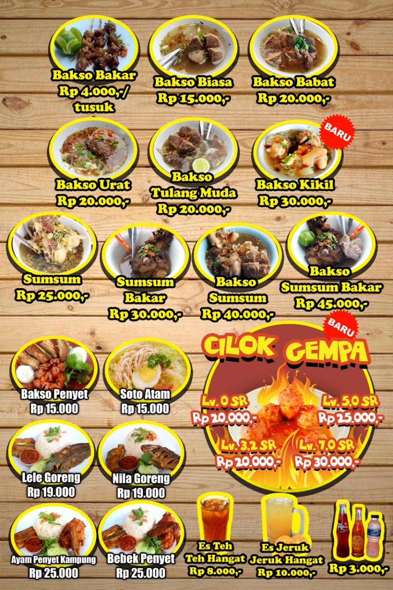 BAKSO SUMSUM ALA JALANAN CABANG BIMA Photo Menu 1