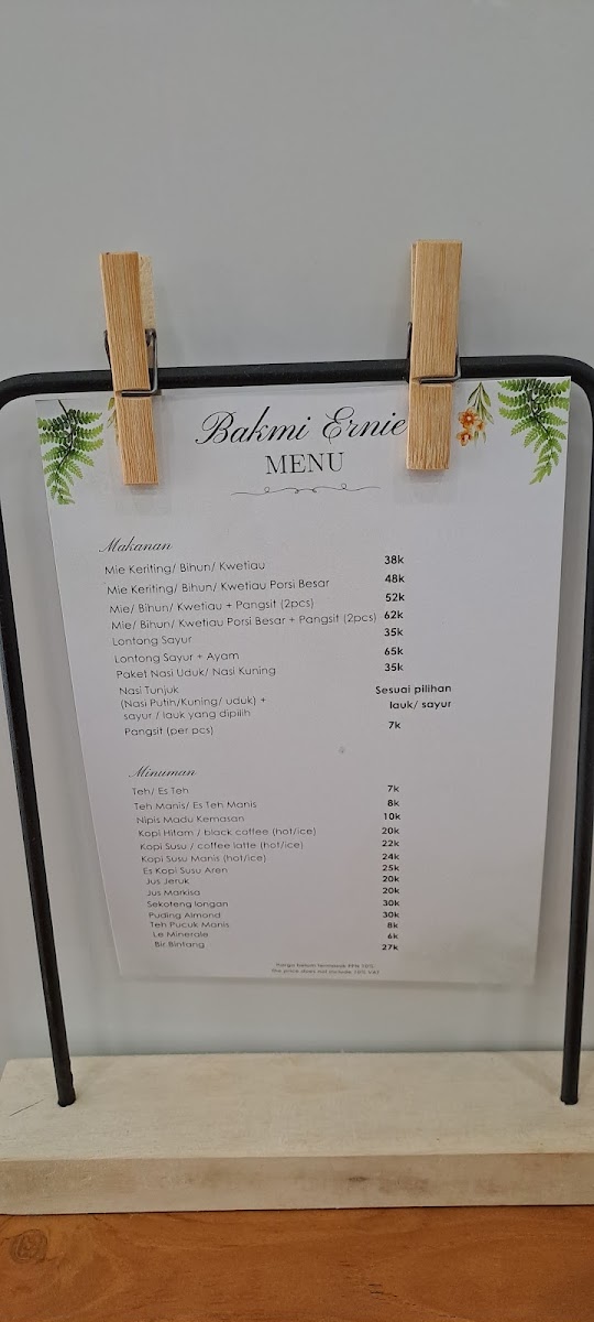 Bakmi Ernie Bali Photo Menu 9