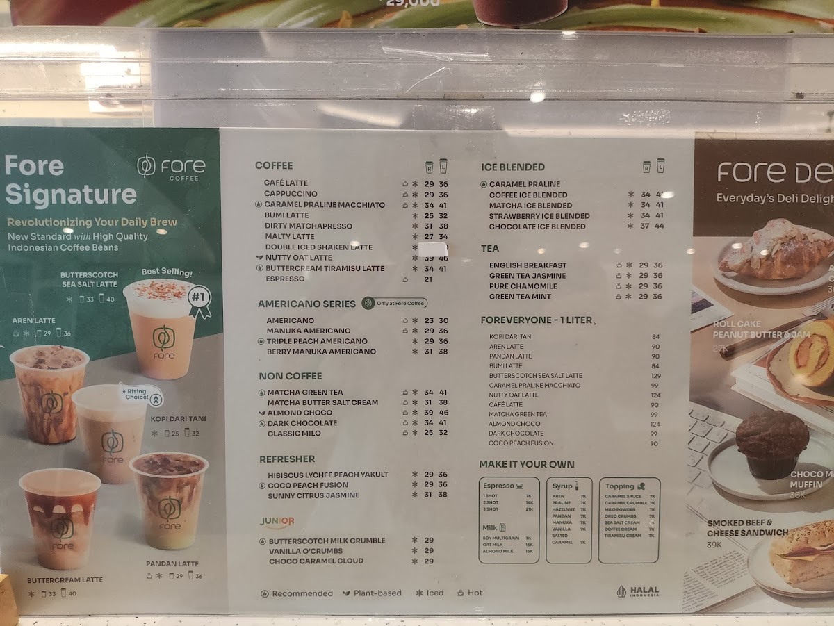 Fore Coffee - Greenville Photo Menu 3
