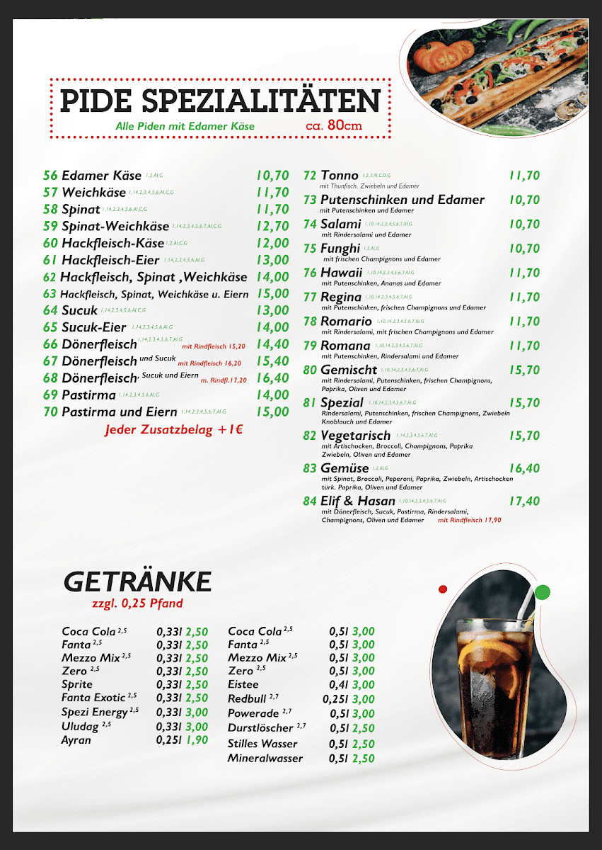 Elif Pizza & Pide Photo Menu 3