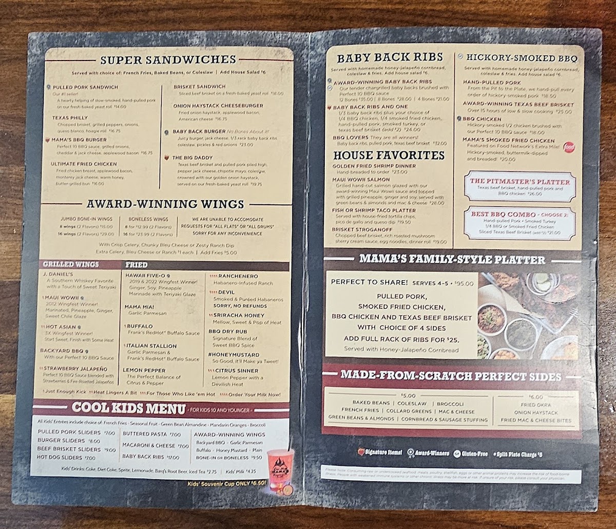 One Hot Mama's BBQ Photo Menu 6