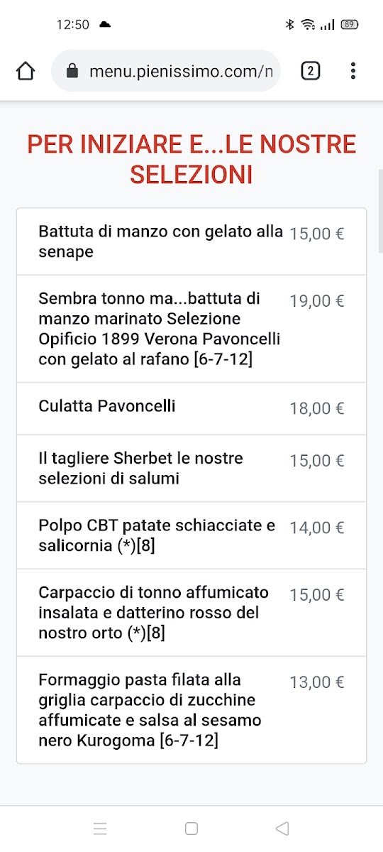 SHERBET RISTORANTE Photo Menu 6