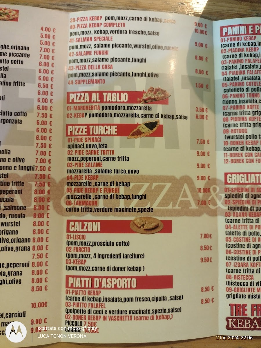 Turkish kebap Tre Fratelli Photo Menu 7