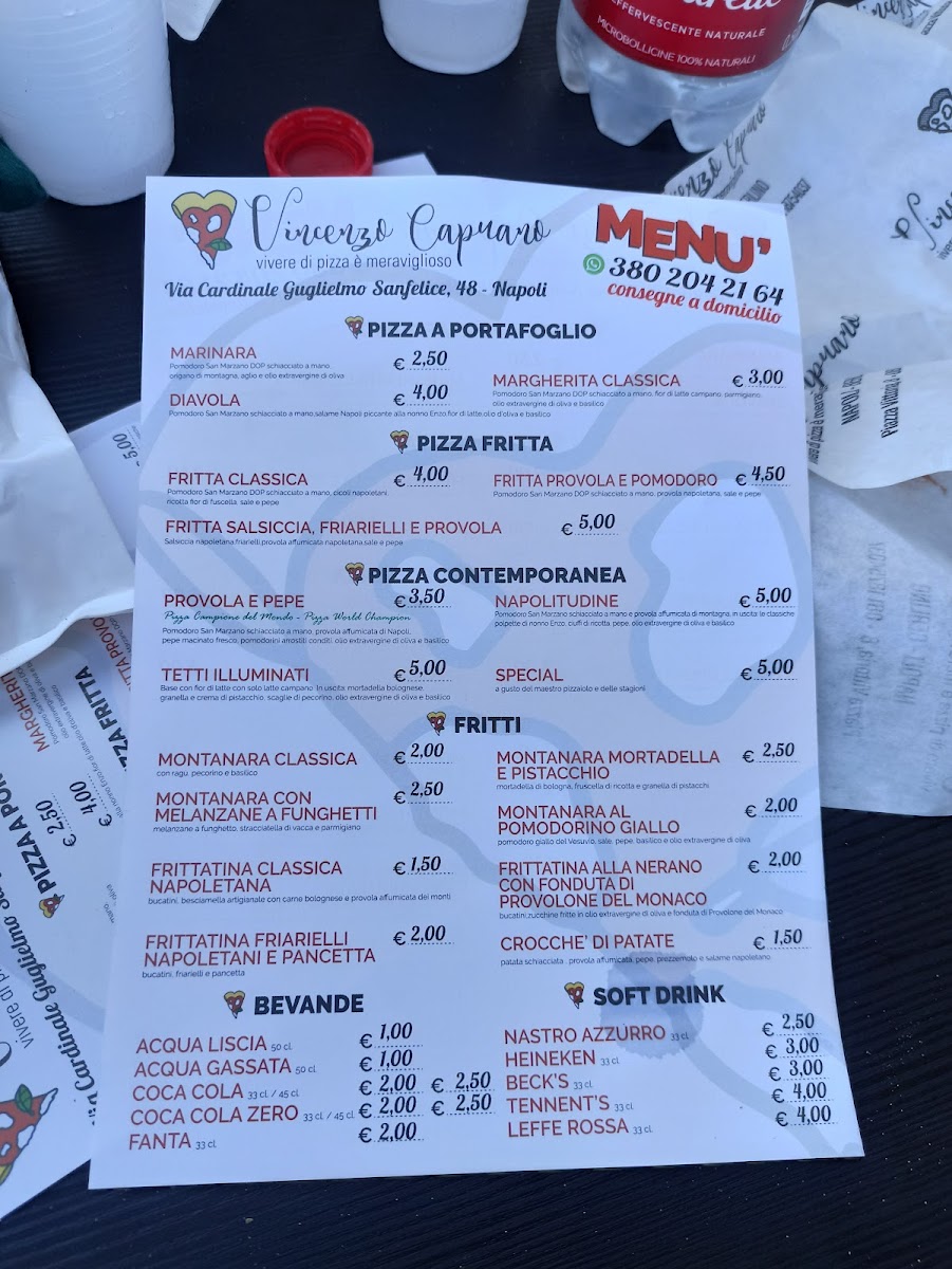 Pizzeria Vincenzo Capuano pizza a portafoglio e pizza fritta Photo Menu 1