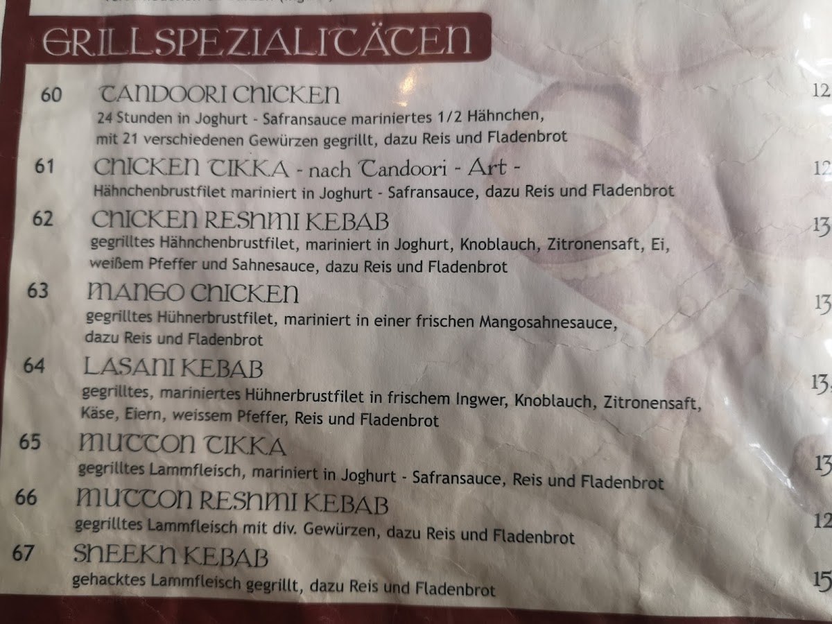 Indisches Restaurant Maharaja Photo Menu 6