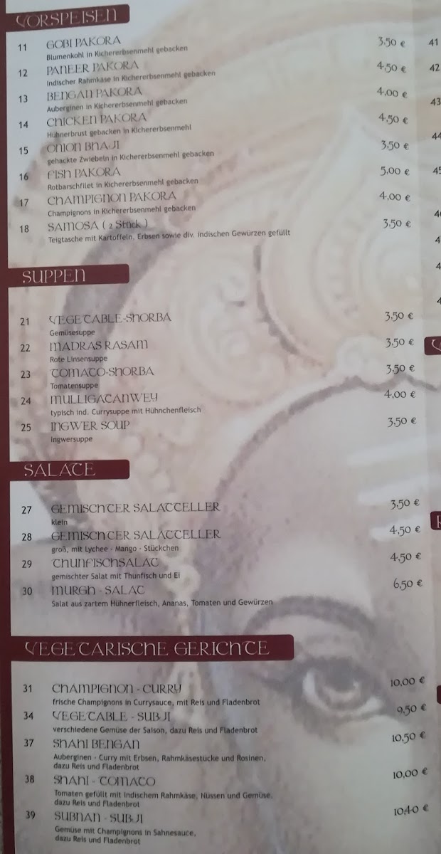 Indisches Restaurant Maharaja Photo Menu 9