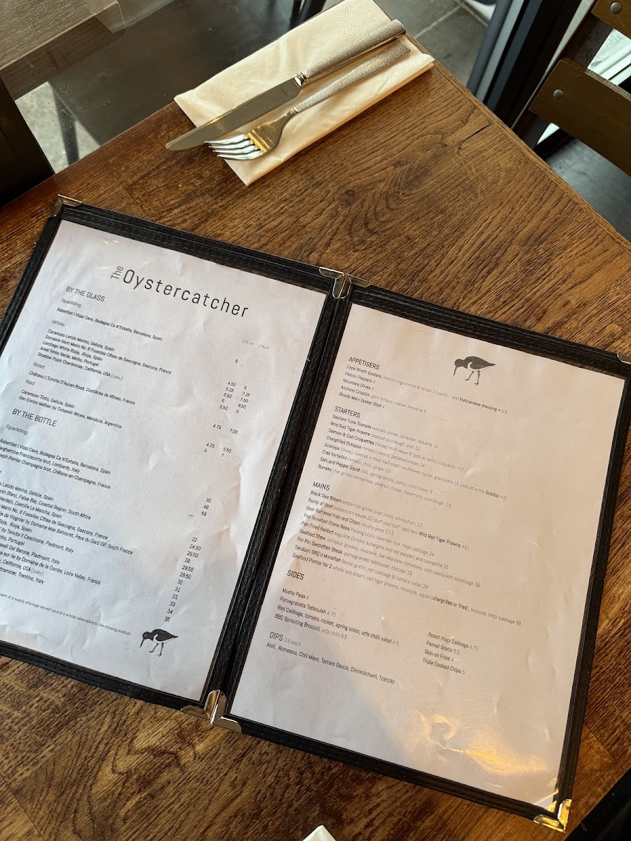 The Oystercatcher Photo Menu 8