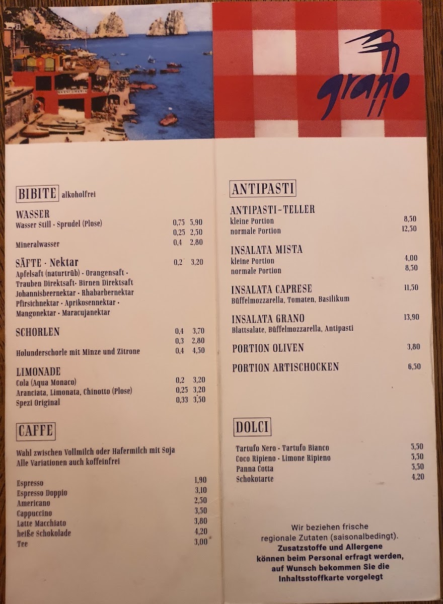 Pizzeria Grano Photo Menu 3