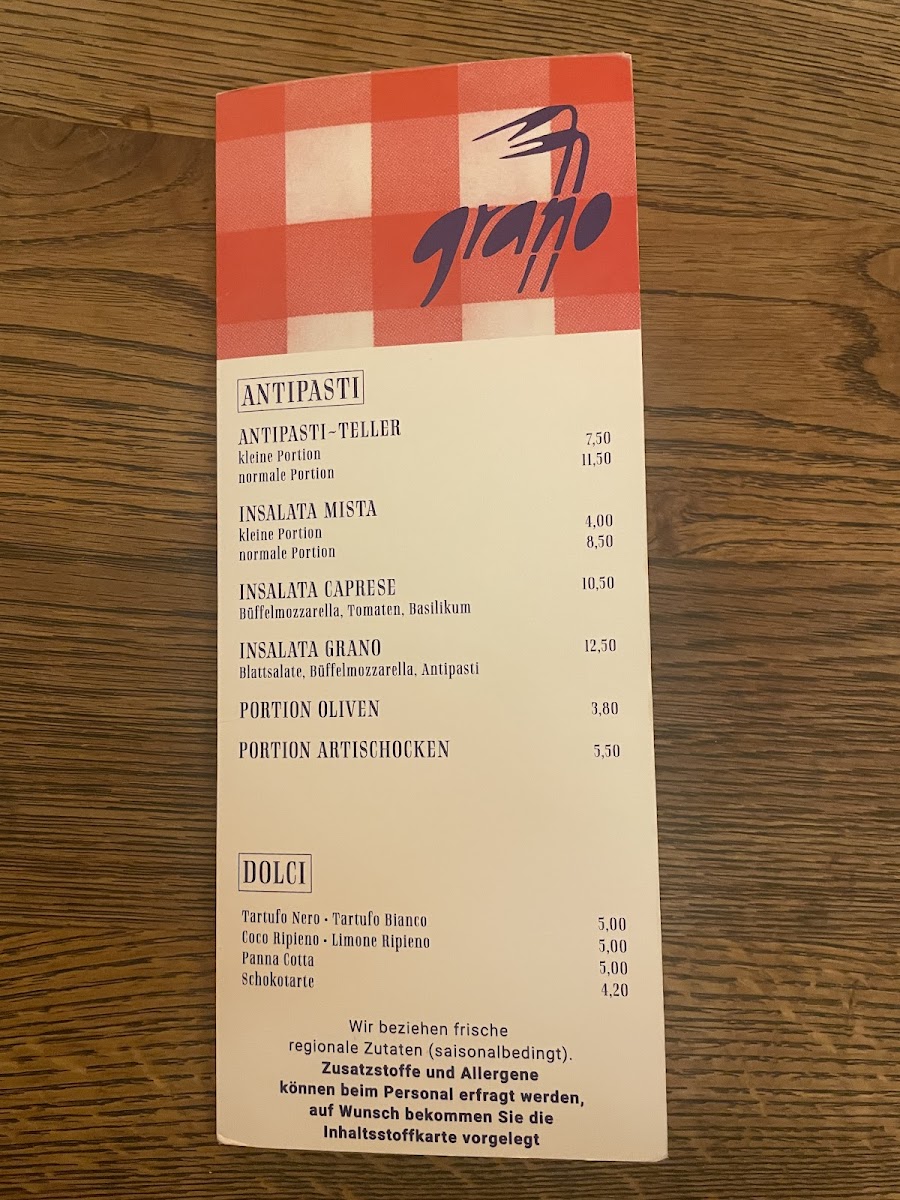 Pizzeria Grano Photo Menu 6