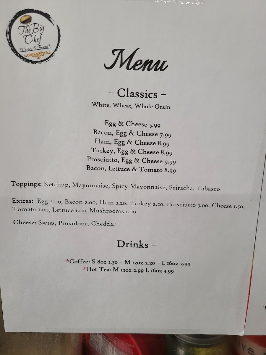 The Big Chef Photo Menu 6