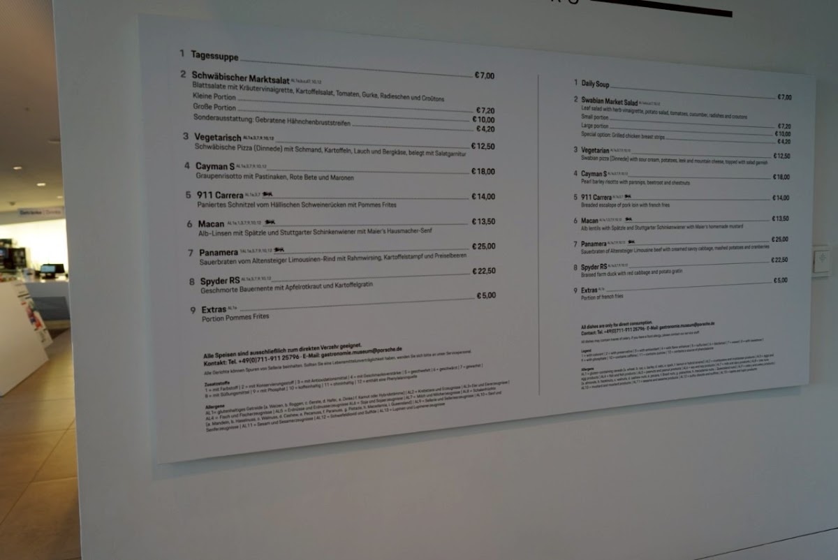 Boxenstopp STUTTGART Photo Menu 3