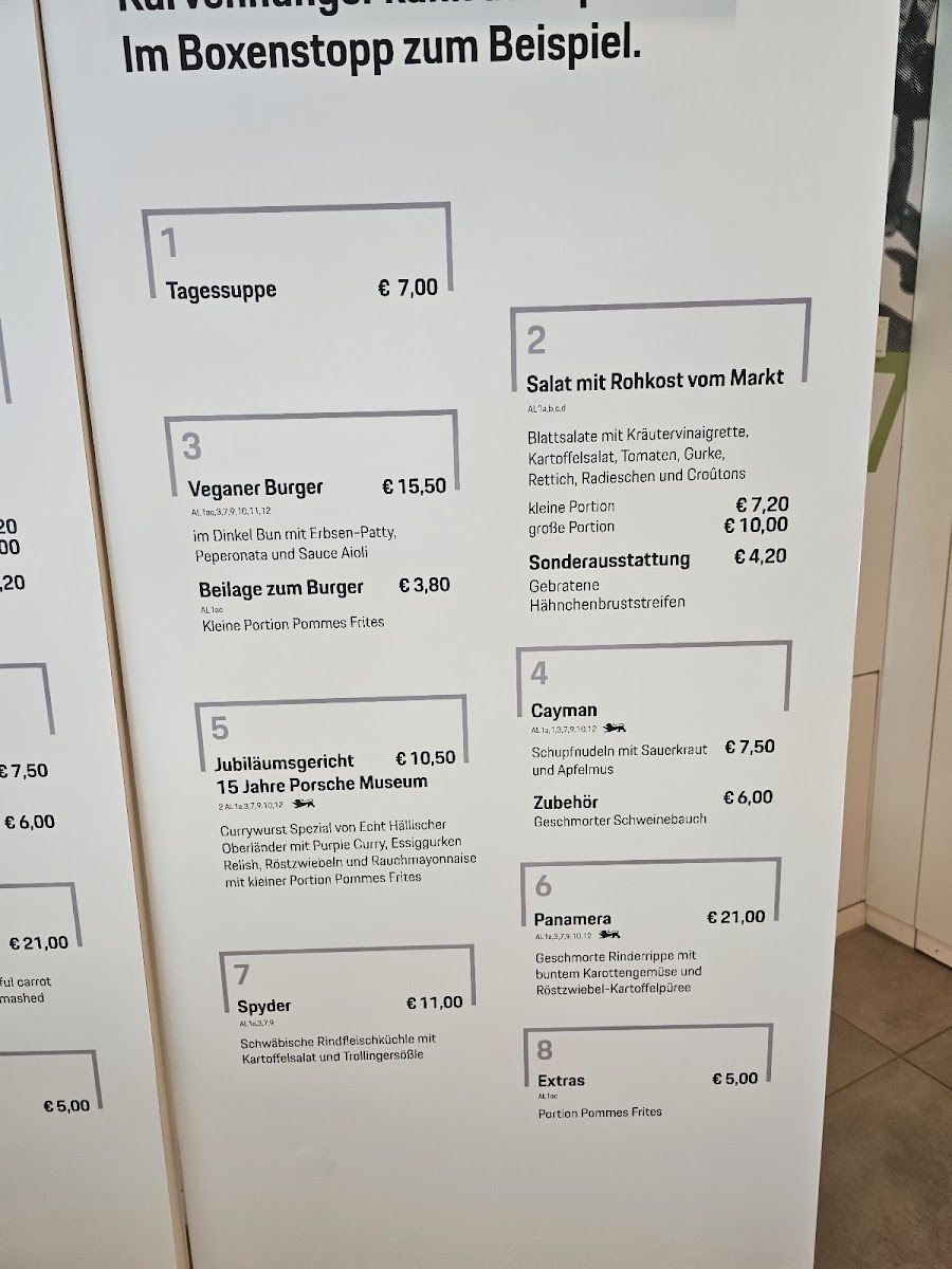 Boxenstopp STUTTGART Photo Menu 9