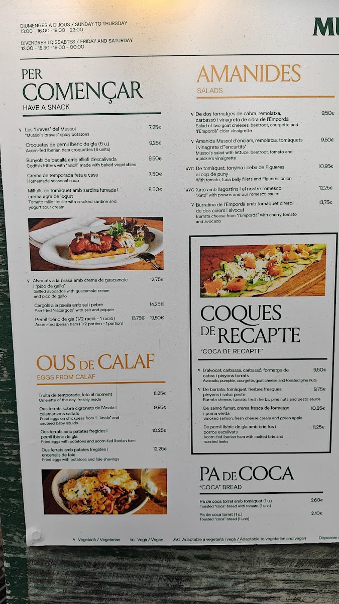 Mussol Pedralbes Photo Menu 2