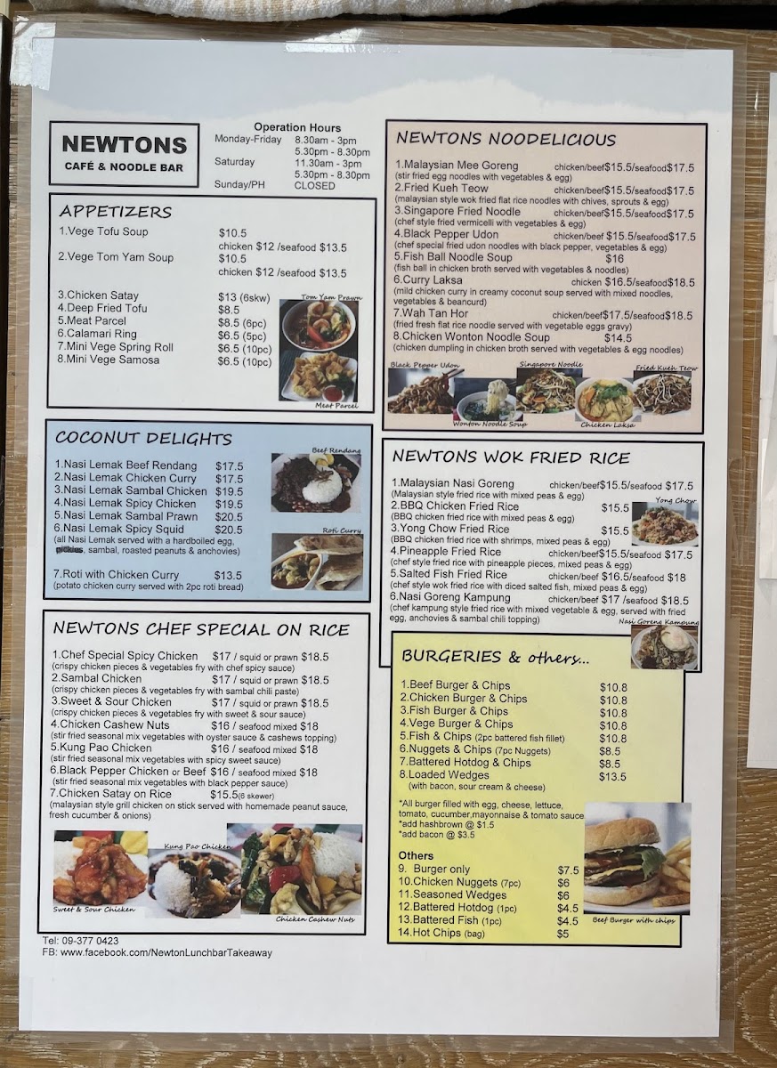 Newton Cafe & Noodle Bar Photo Menu 2