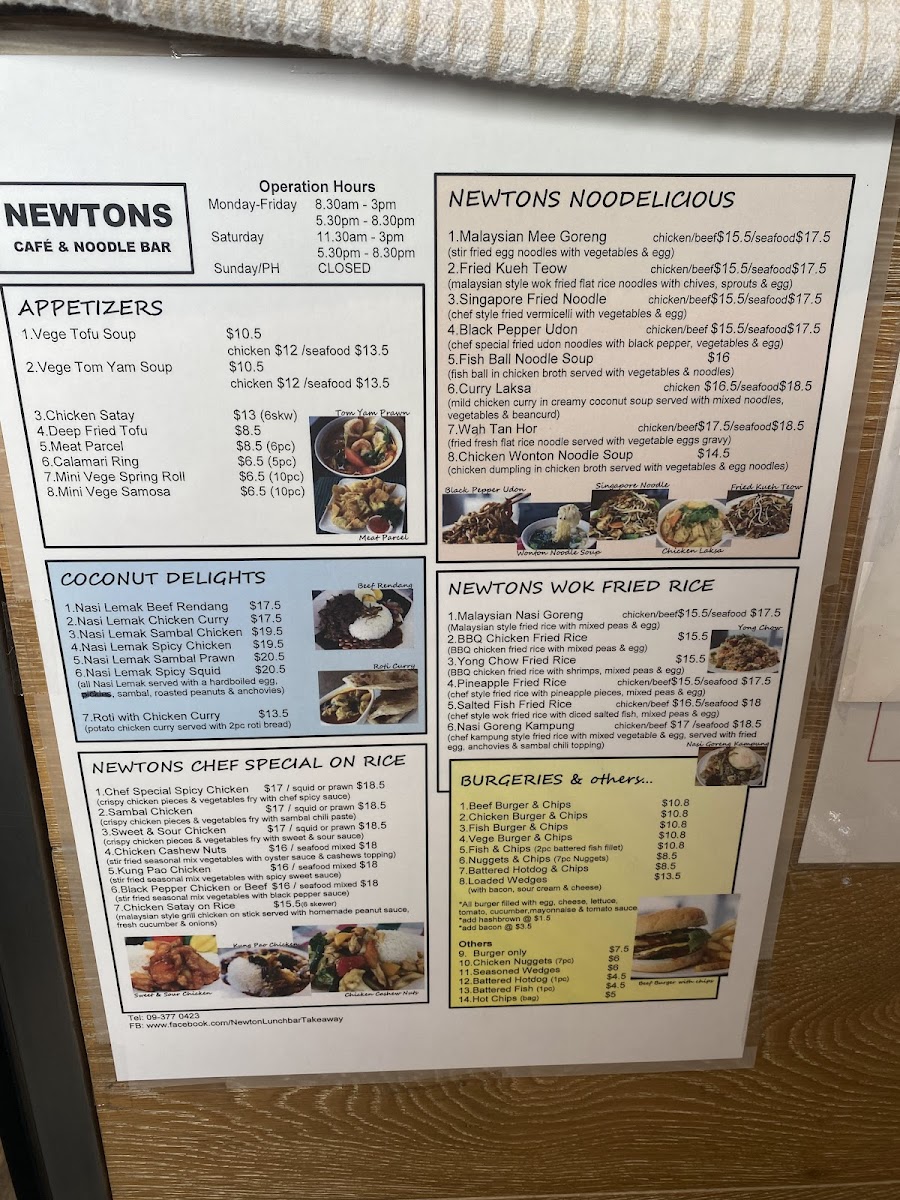 Newton Cafe & Noodle Bar Photo Menu 3