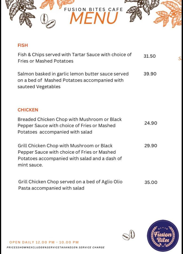 Fusion Bites Cafe Photo Menu 5
