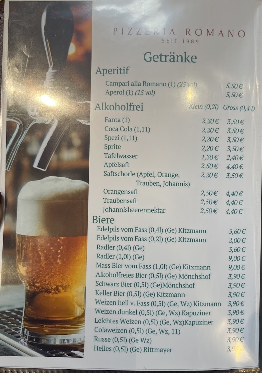 Pizzeria Romano (Brückenpaulus) Photo Menu 3