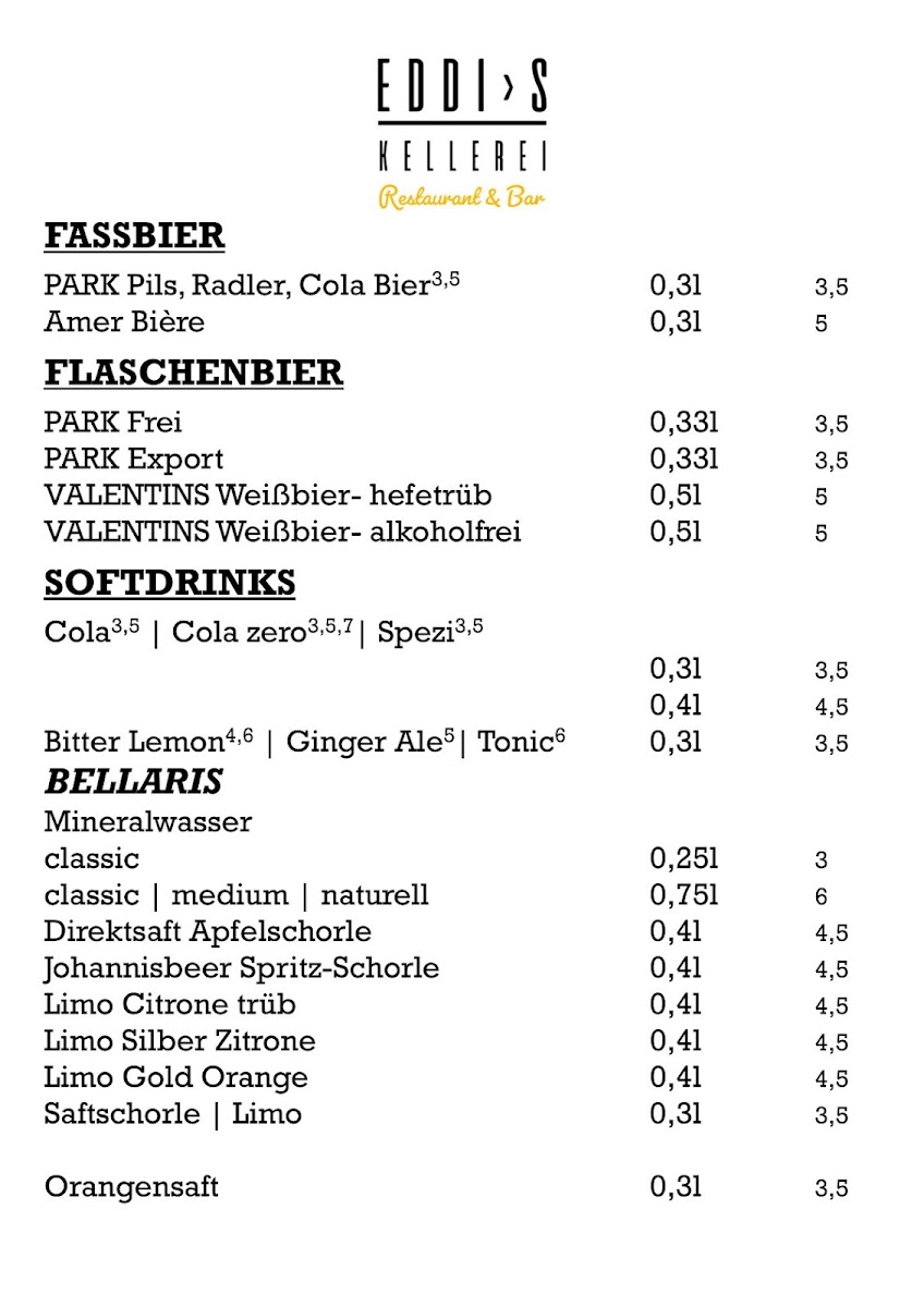 EDDI'S KELLEREI Restaurant & Bar Photo Menu 3