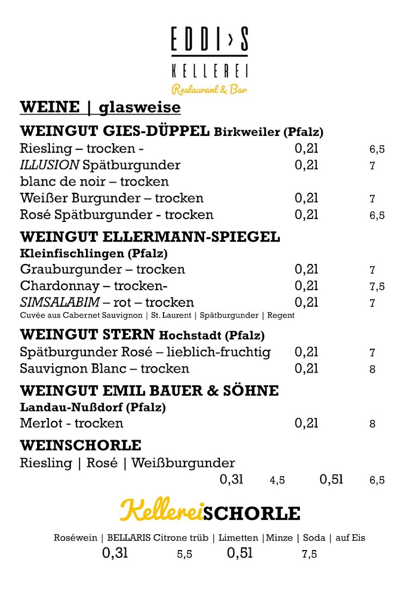 EDDI'S KELLEREI Restaurant & Bar Photo Menu 5