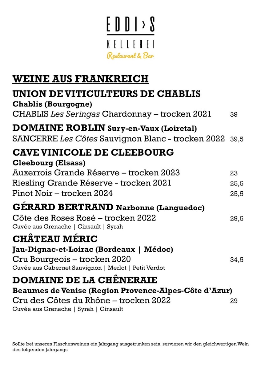 EDDI'S KELLEREI Restaurant & Bar Photo Menu 6