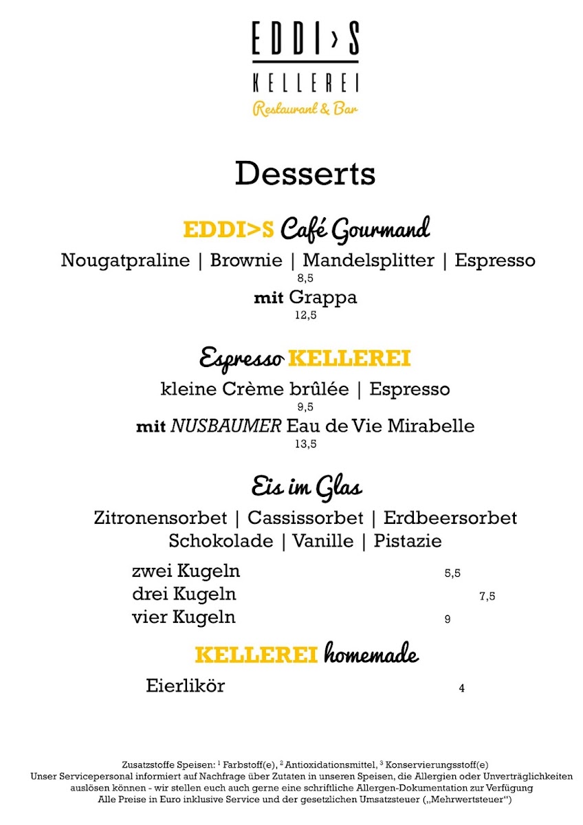 EDDI'S KELLEREI Restaurant & Bar Photo Menu 7