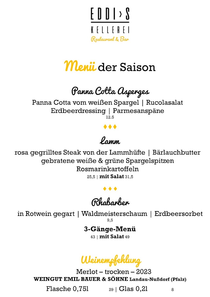 EDDI'S KELLEREI Restaurant & Bar Photo Menu 9