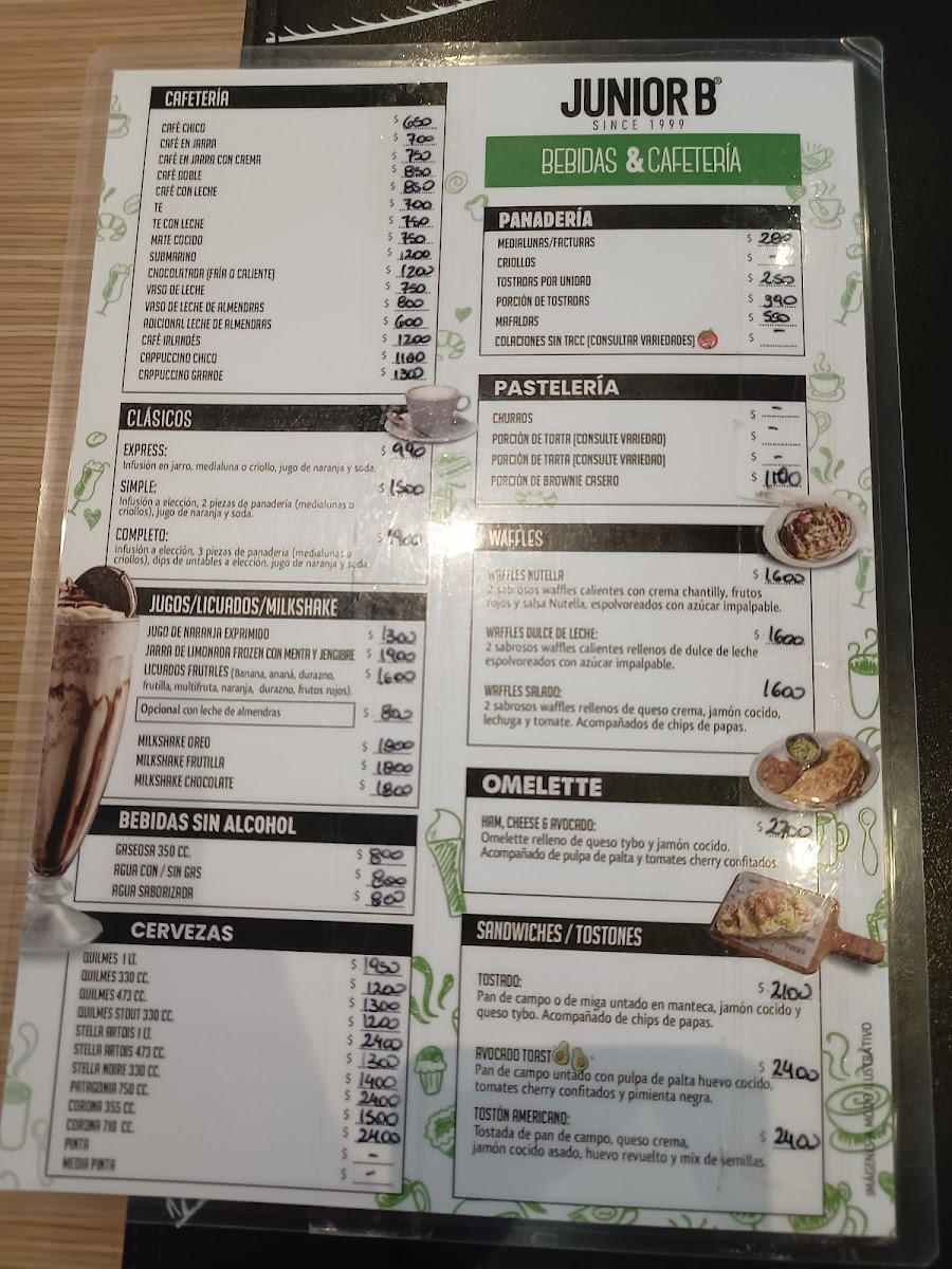 Junior B Photo Menu 5