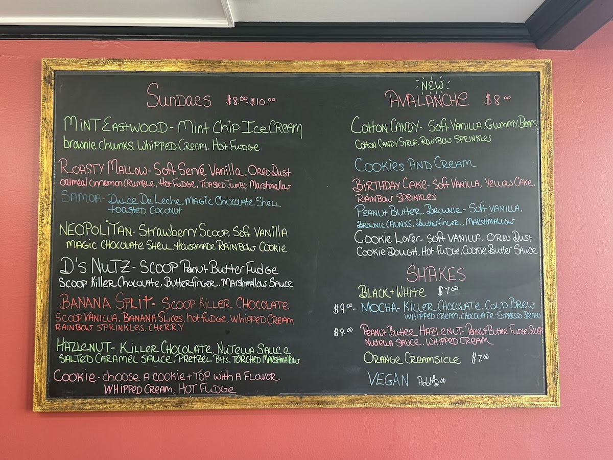 Sweet D's Ice Cream Photo Menu 1