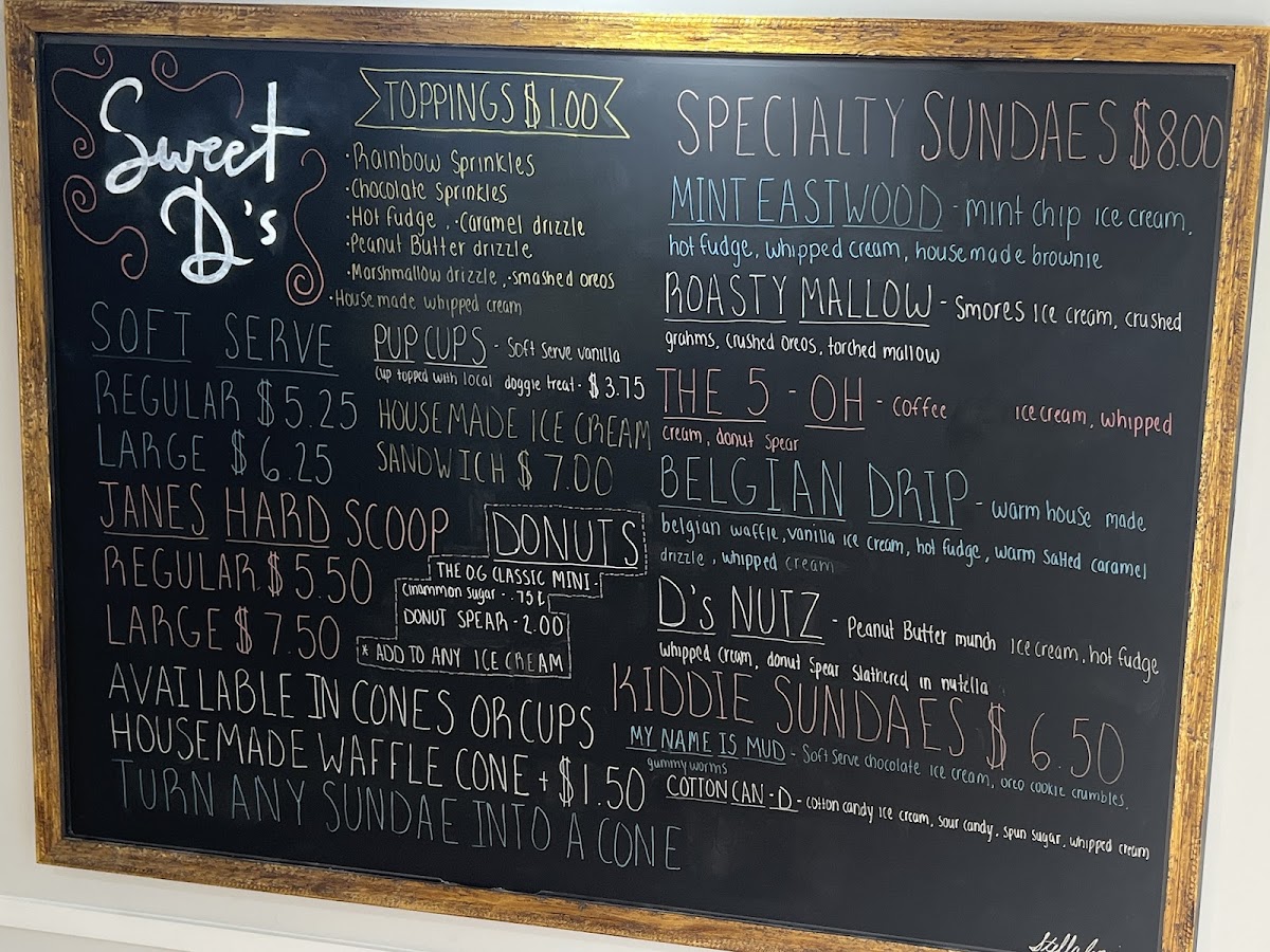 Sweet D's Ice Cream Photo Menu 4