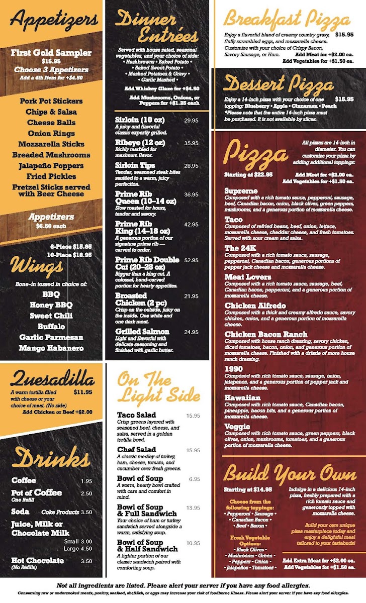 Horseshoe Restaurant Photo Menu 1