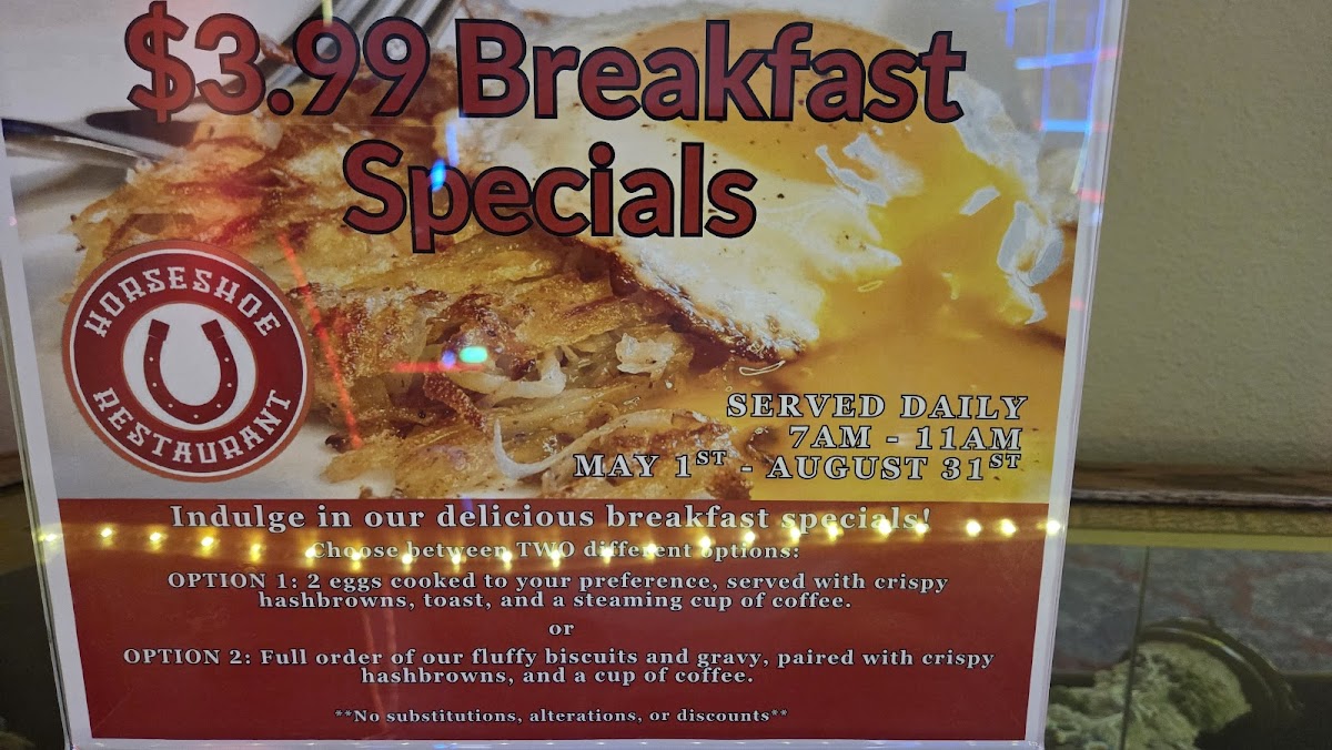 Horseshoe Restaurant Photo Menu 3