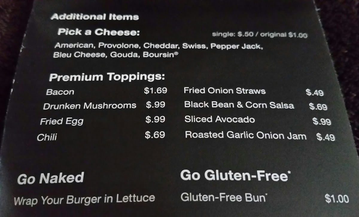 Freakin' Unbelievable Burgers Photo Menu 5