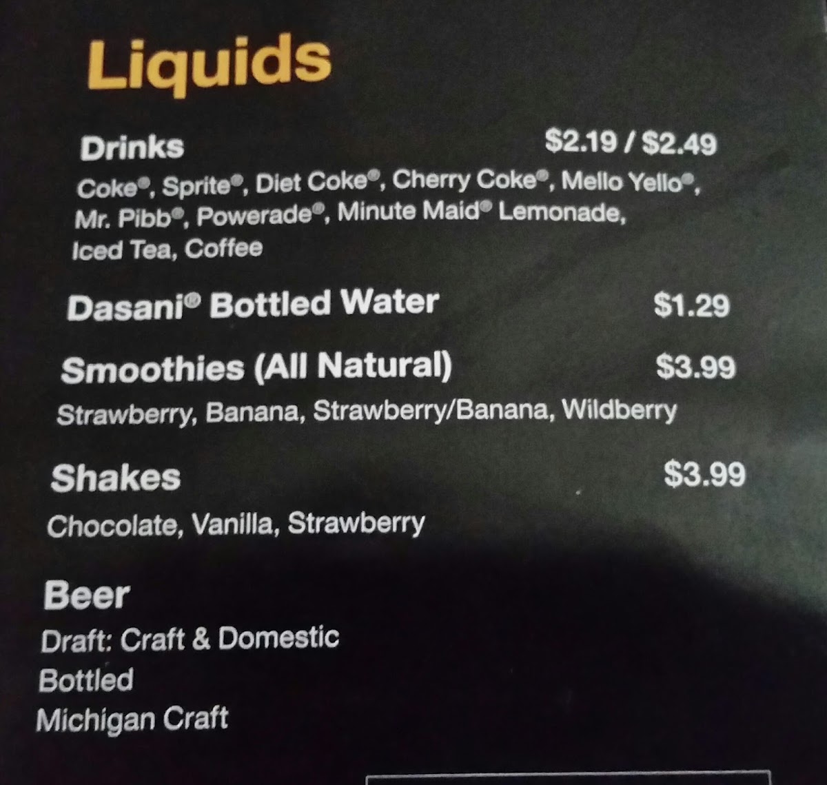 Freakin' Unbelievable Burgers Photo Menu 9