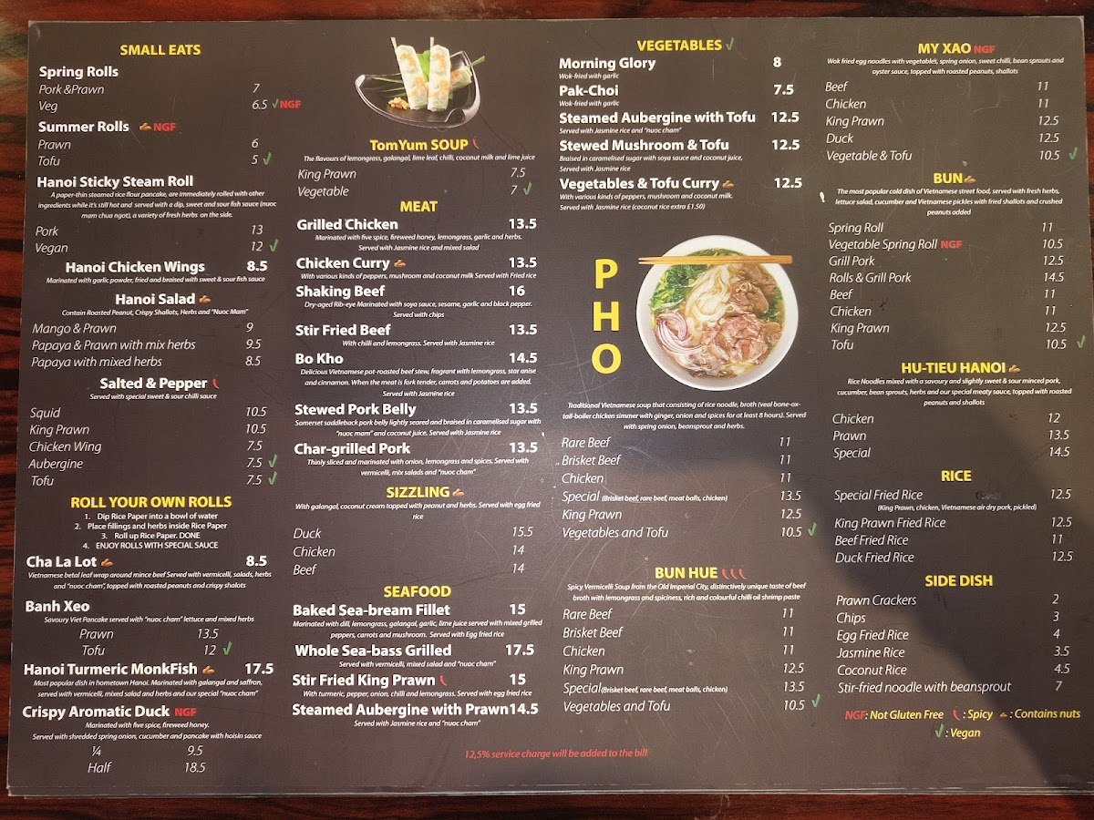 Hanoi Pho Photo Menu 1