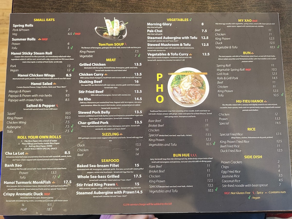 Hanoi Pho Photo Menu 2
