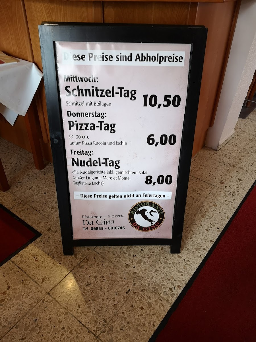 Pizzeria Da Gino Photo Menu 1