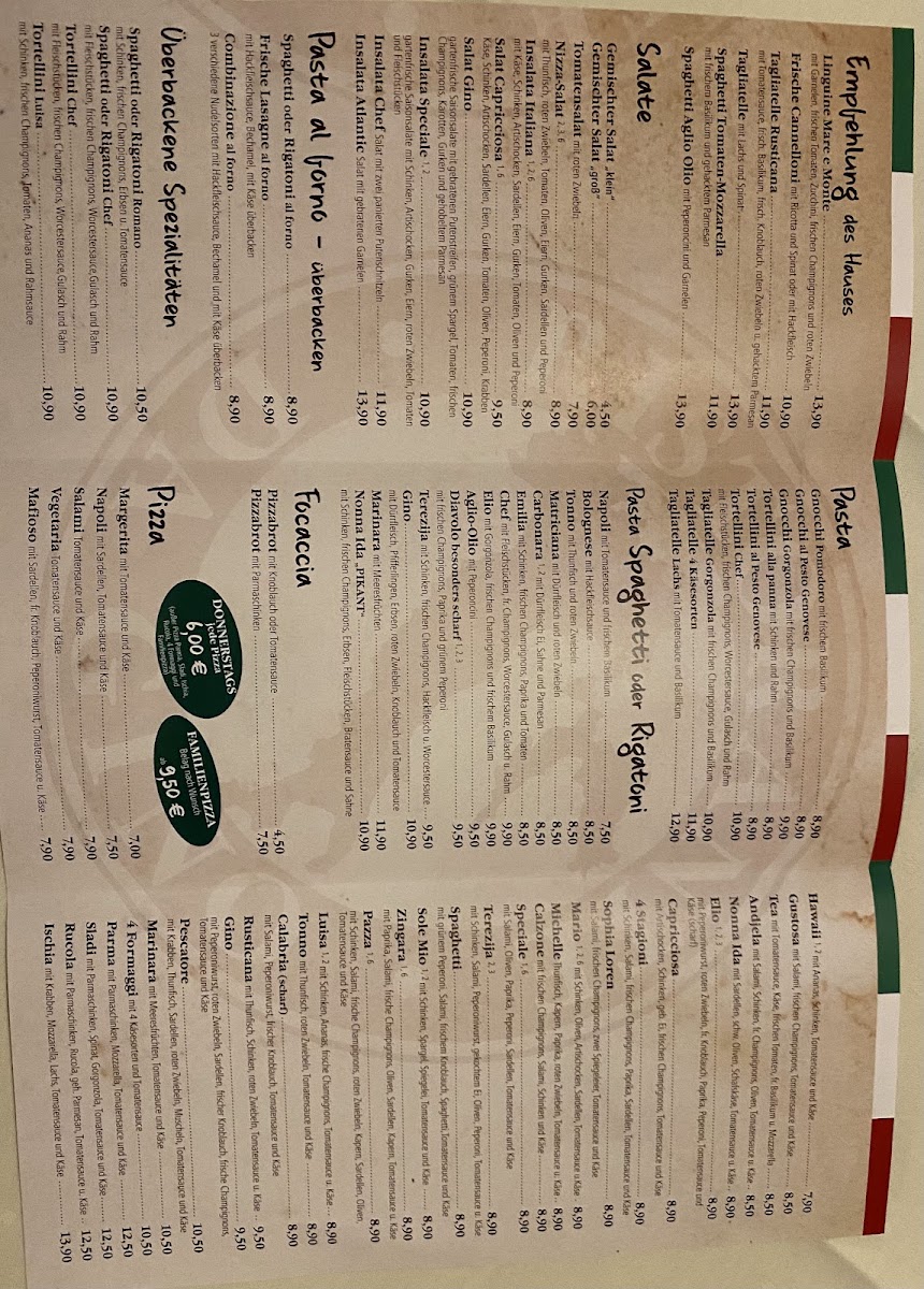 Pizzeria Da Gino Photo Menu 3