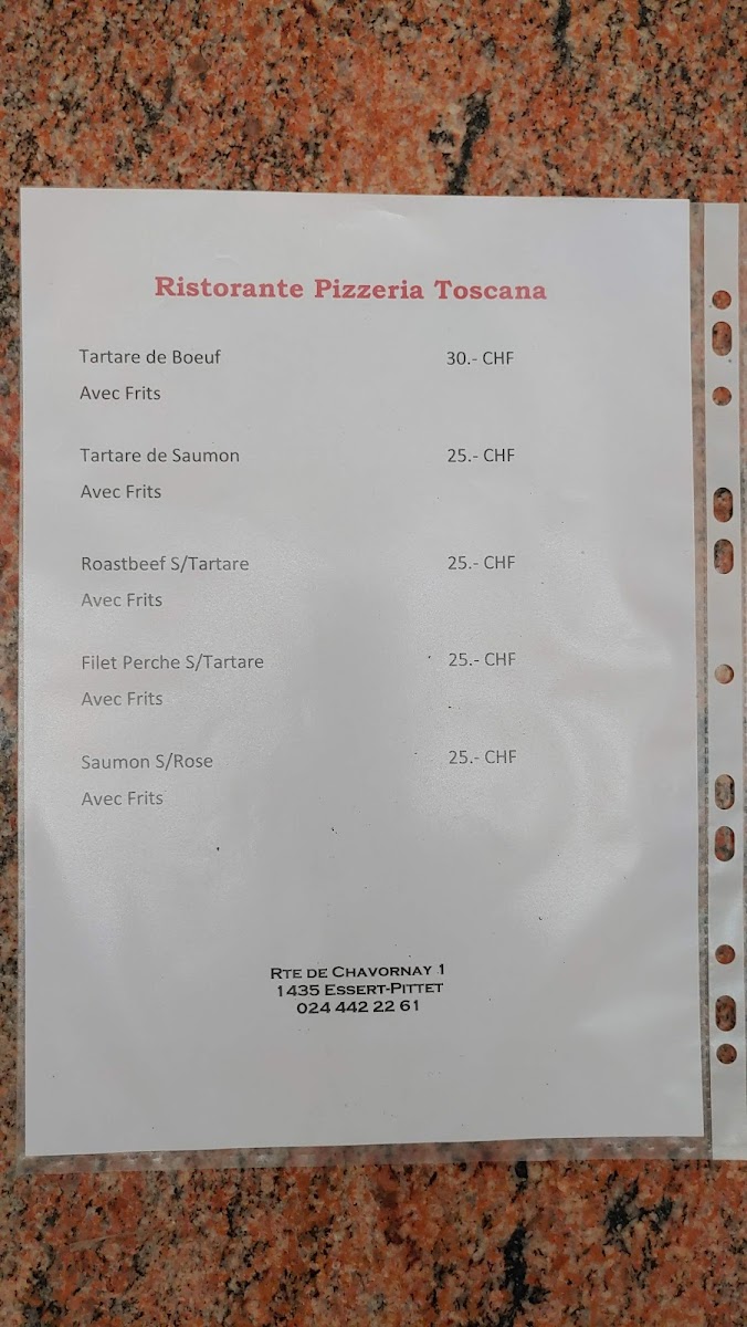 Restaurant & Pizzeria Toscana Photo Menu 9
