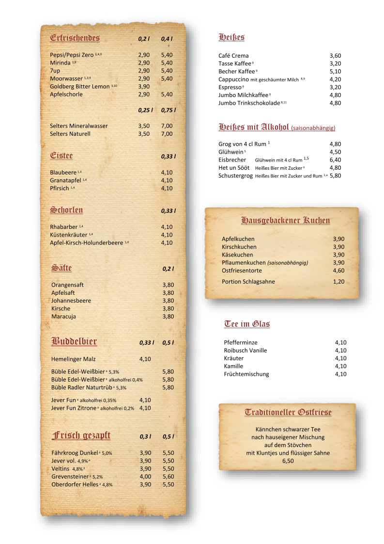 Fährkroog Dreibergen Photo Menu 1