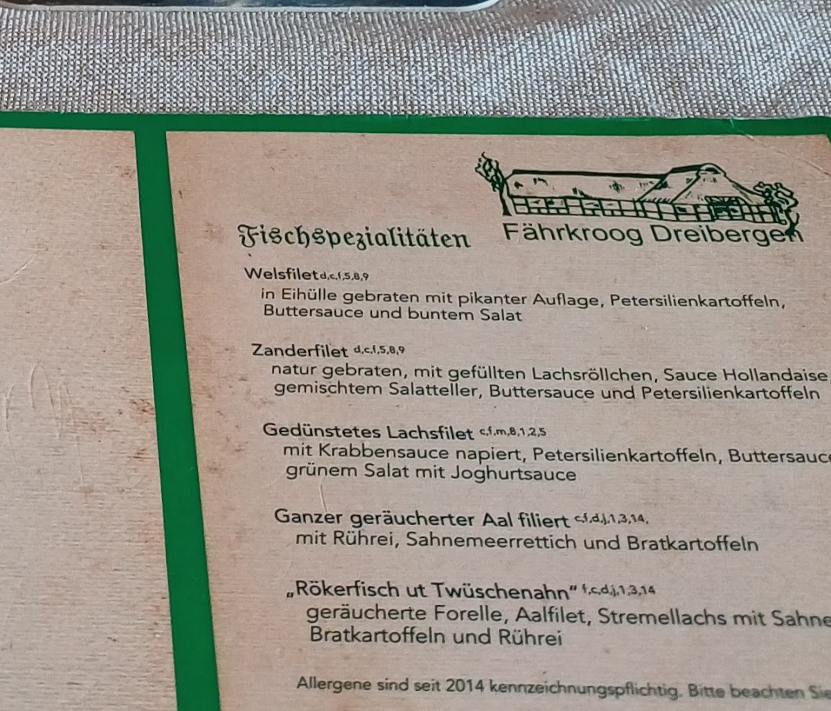 Fährkroog Dreibergen Photo Menu 9
